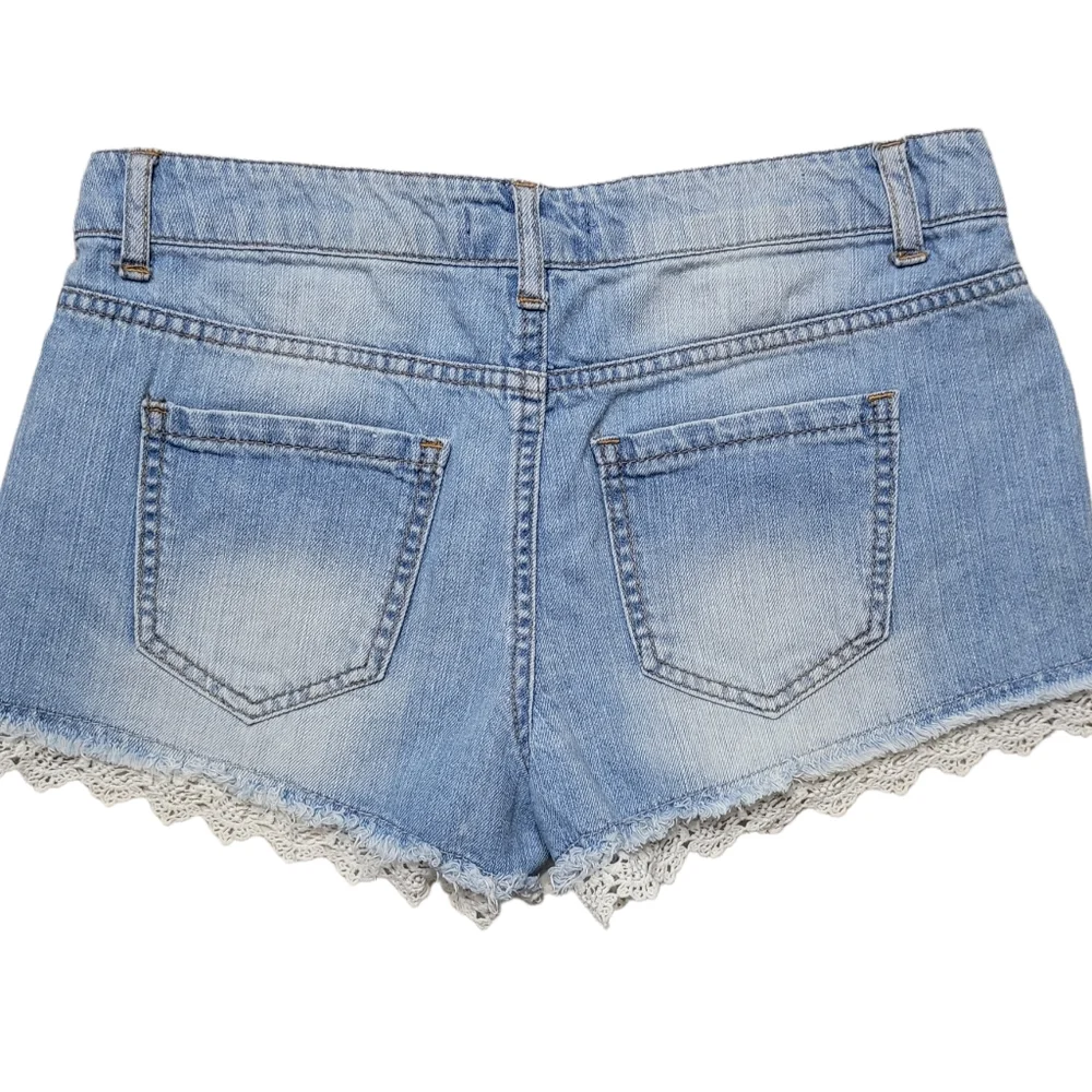 Forever 21 Crochet Lace Denim Shorts Sz 26